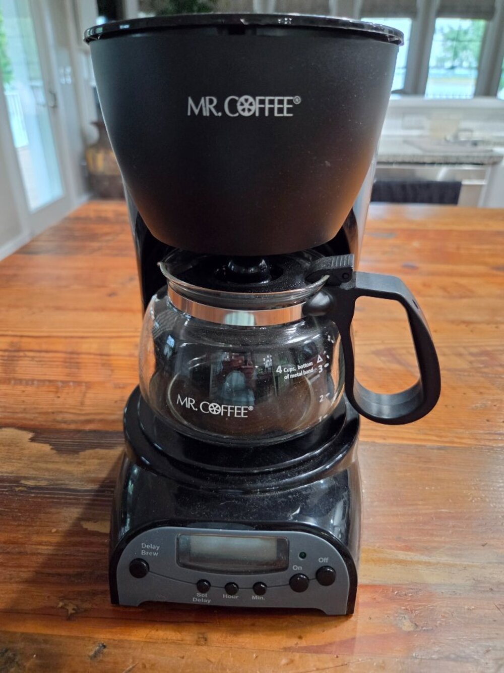 Mr. Coffee 4-Cup Programmable Coffee Maker DRX5 Black Glass Carafe Working!